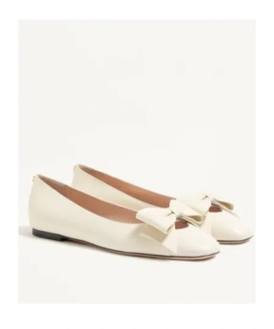 Valentino Leather Ballerinas Featuring Bow Detail