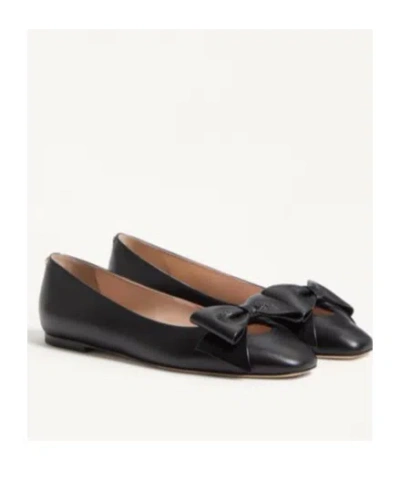 Valentino Bowow Ballerina Flats In Black
