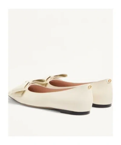 Valentino Leather Ballerinas Featuring Bow Detail