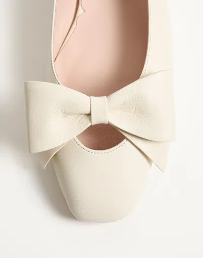 Valentino Leather Ballerinas Featuring Bow Detail