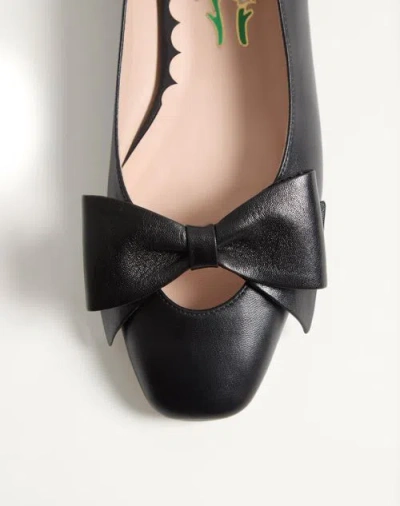 Valentino Bowow Ballerina Flats In Black