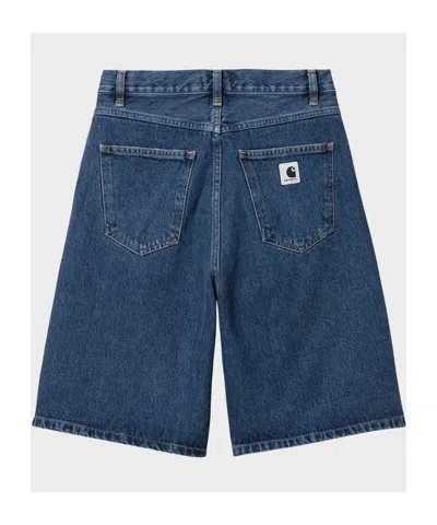 Carhartt Brandon Loose Fit Cotton Shorts In Stone Washed