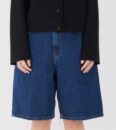 Carhartt Brandon Loose Fit Cotton Shorts In Stone Washed