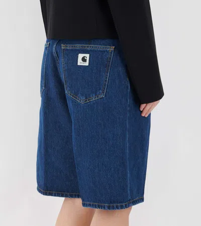 Carhartt Brandon Loose Fit Cotton Shorts In Stone Washed