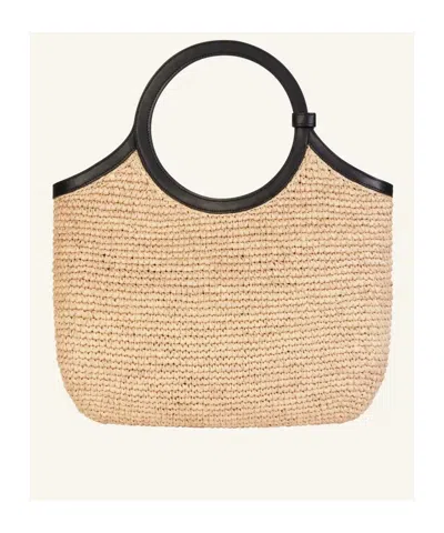 Courrèges Raphia Tote Bag With Circular Top Handles