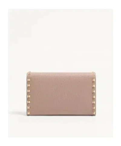 Valentino Garavani Chain Wallet Featuring Studded Design In Pink