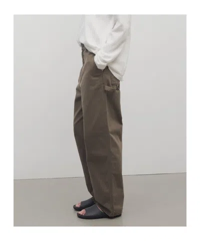 The Row Sharka Cotton Trousers In Brown