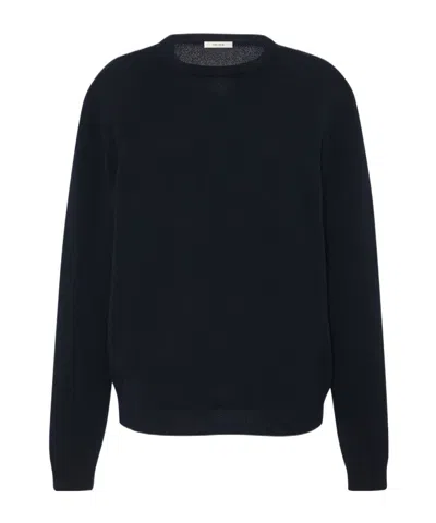 The Row Maglione Leilani Oversize In Cashmere Blu Notte Donna