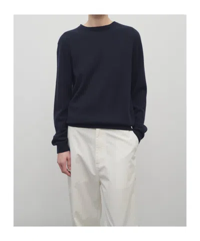 The Row Maglione Leilani Oversize In Cashmere Blu Notte Donna