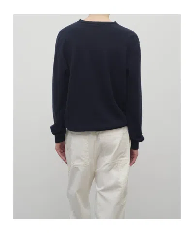 The Row Maglione Leilani Oversize In Cashmere Blu Notte Donna