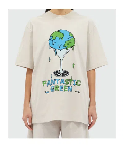 Msgm Short-sleeved T-shirt In Neutral