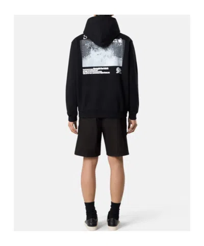 Stone Island Oversized Fit Hooded Sweatshirt With 'grid Print Two' Motif