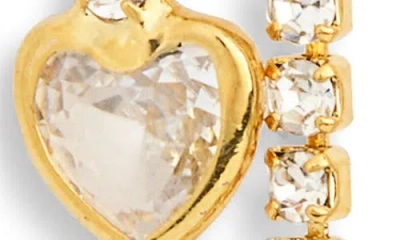 Eye Candy Los Angeles Kiara Cubic Zirconia Heart Linear Drop Earrings