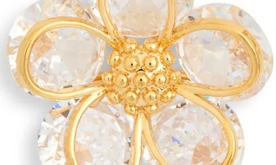 Eye Candy Los Angeles Lara Cubic Zirconia Flower Linear Drop Earrings