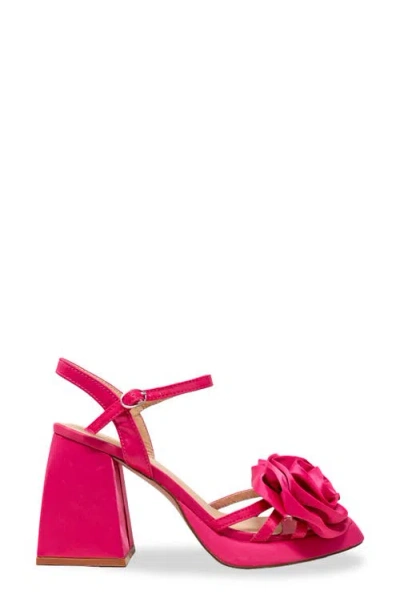 Chase & Chloe Chase And Chloe Danielle Rosette Platform Sandal
