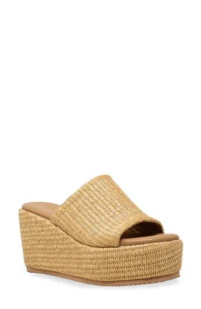 Chase & Chloe Chase And Chloe Evani Raffia Wedge Platform Sandal