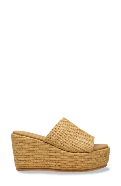 Chase & Chloe Chase And Chloe Evani Raffia Wedge Platform Sandal