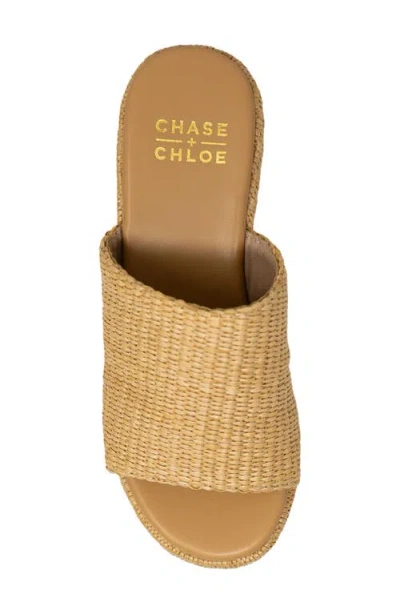 Chase & Chloe Chase And Chloe Evani Raffia Wedge Platform Sandal
