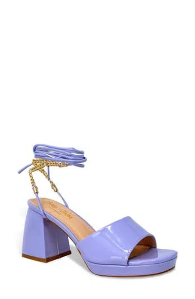 Chase & Chloe Chase And Chloe Zendaya Chain Ankle Wrap Platform Sandal