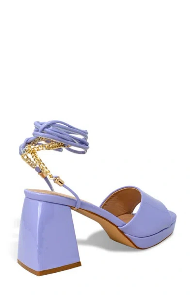 Chase & Chloe Chase And Chloe Zendaya Chain Ankle Wrap Platform Sandal