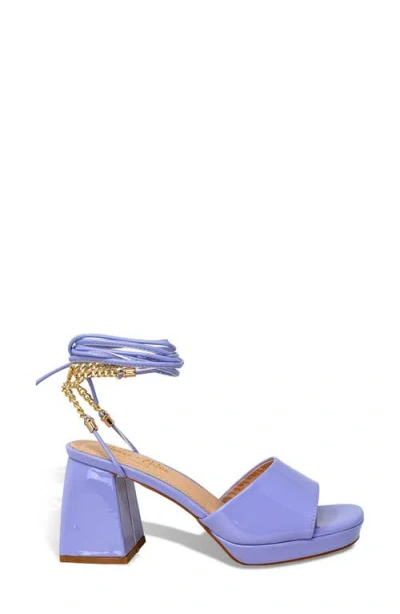 Chase & Chloe Chase And Chloe Zendaya Chain Ankle Wrap Platform Sandal