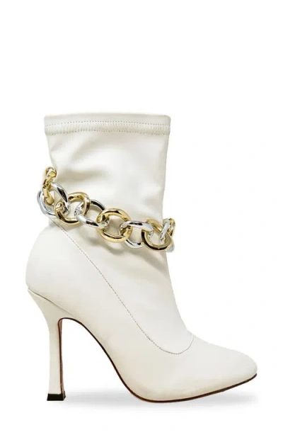 Chase & Chloe Chase And Chloe Callisto Two-tone Chain Bootie