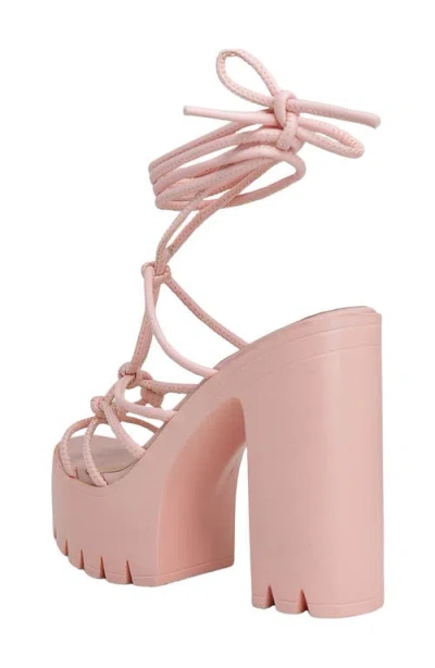 Chase & Chloe Chase And Chloe Knotted Ankle Wrap Platform Sandal