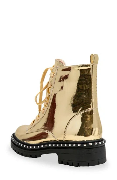 Chase & Chloe Chase And Chloe Mira Studded Lug Combat Boot