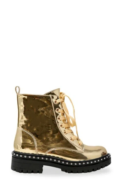 Chase & Chloe Chase And Chloe Mira Studded Lug Combat Boot