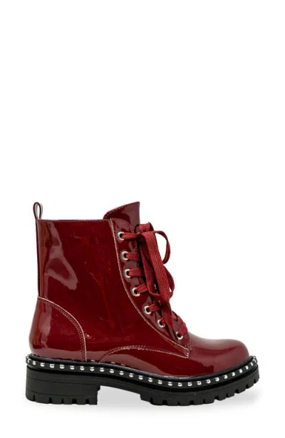 Chase & Chloe Chase And Chloe Mira Studded Lug Combat Boot
