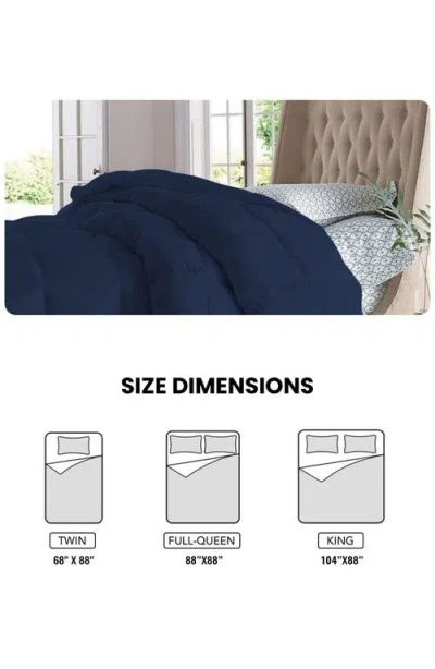Luxury Home Solid Navy Microfiber Comforter