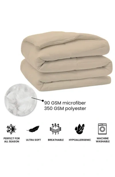 Luxury Home Solid Cream Microfiber Comforter