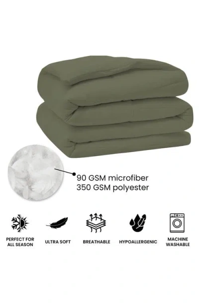 Luxury Home Solid Sage Microfiber Comforter