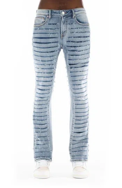 Hvman Mars Slashed Bootcut Jeans In Blue