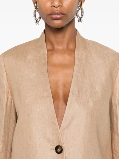 亚麻混纺西装夹克