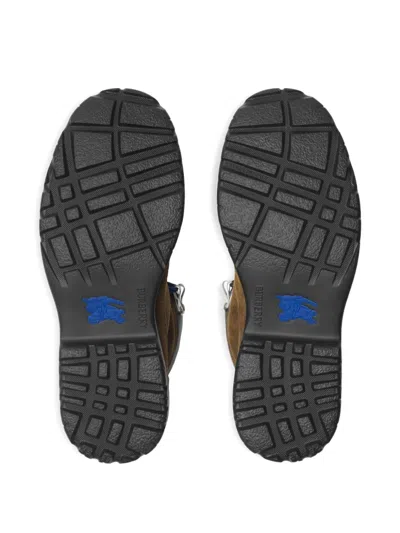 Burberry Moor Suede Lace-up Hiking Boots In Brown