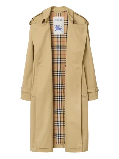 Burberry "highbury" Trench Coat In Green