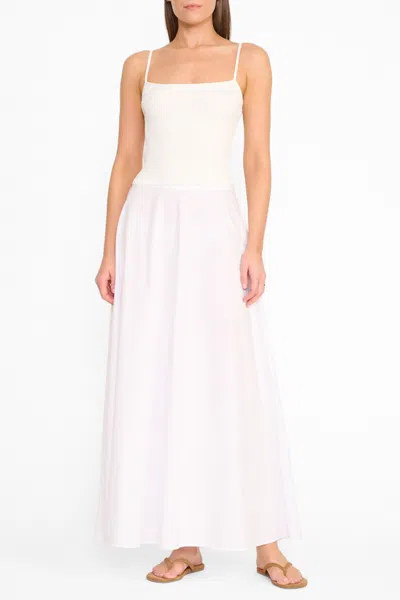 Staud Axel Cotton Maxi Skirt In White