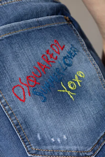 Dsquared2 Classic Five-pocket Jeans With Subtle Fading And Distressing