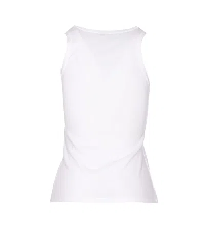 Saint Laurent Crewneck Scoop Neck Sleeveless Plain Pattern Top