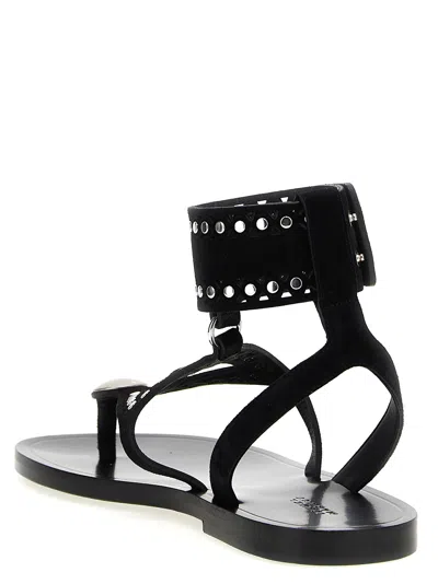 Isabel Marant Black Leather Flip-flop Sandals
