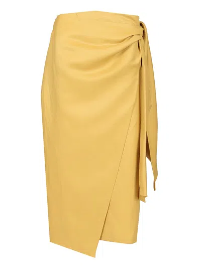 Max Mara Wrap Midi Skirt With High Waist Bow