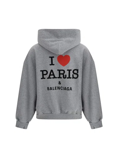 Balenciaga Woman Grey Sweatshirts In Gray