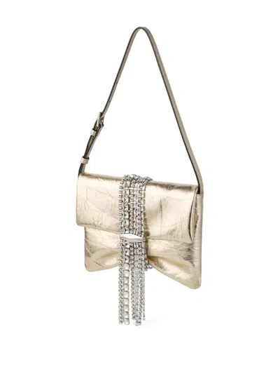 Jimmy Choo Clutch Bag In Metallic Leather With A Vintage Effect