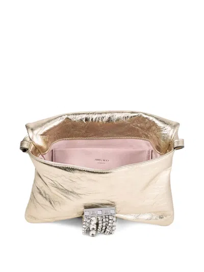Jimmy Choo Clutch Bag In Metallic Leather With A Vintage Effect
