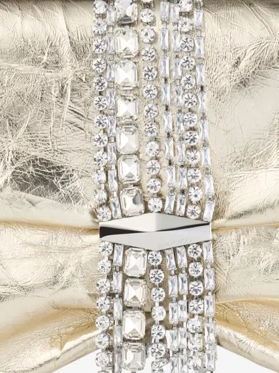 Jimmy Choo Clutch Bag In Metallic Leather With A Vintage Effect