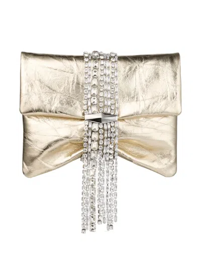 Jimmy Choo Clutch Bag In Metallic Leather With A Vintage Effect