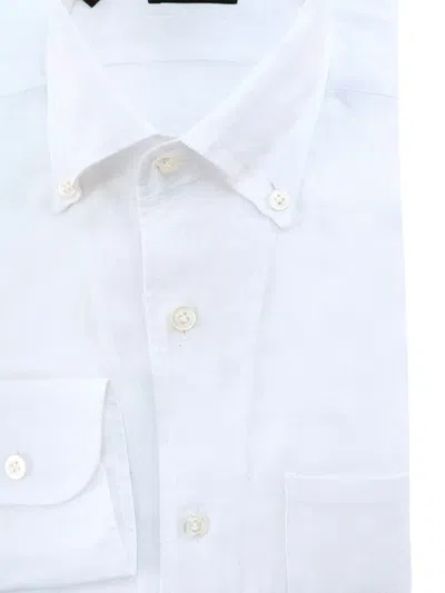 Barba Napoli Linen Shirt In White