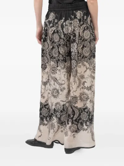 Zimmermann Pantalone Rhiannon In Seta Stampata  Donna