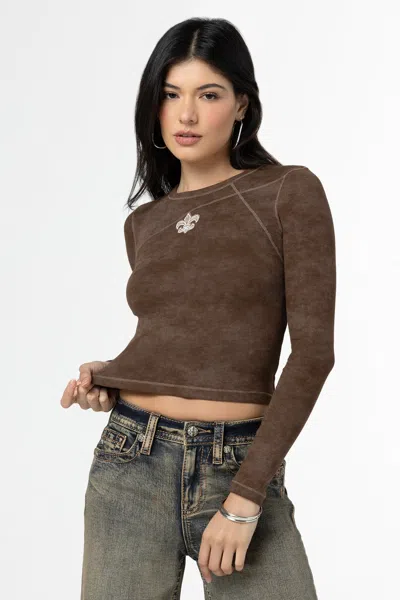 Miss Me Bianka Top In Chocolate Brown